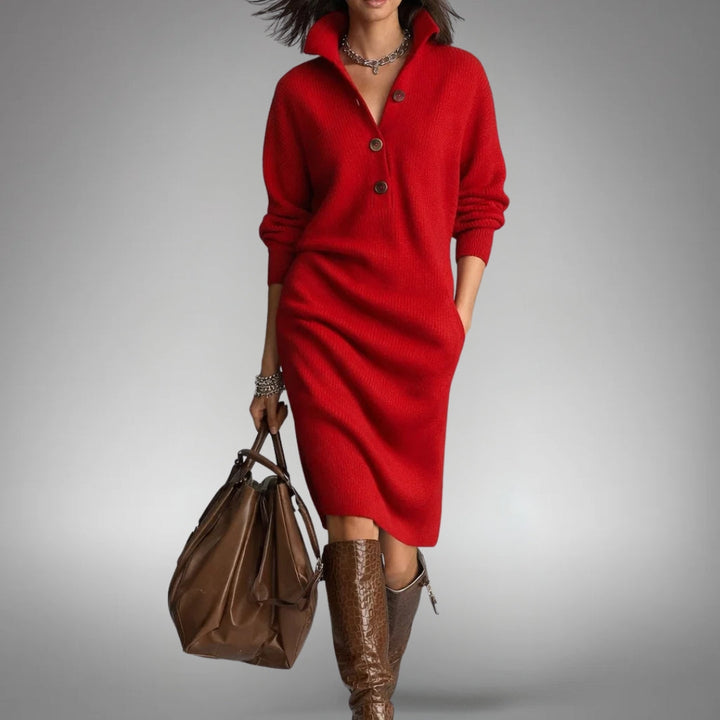 Tabea | Weiches Strickkleid mit femininer Note