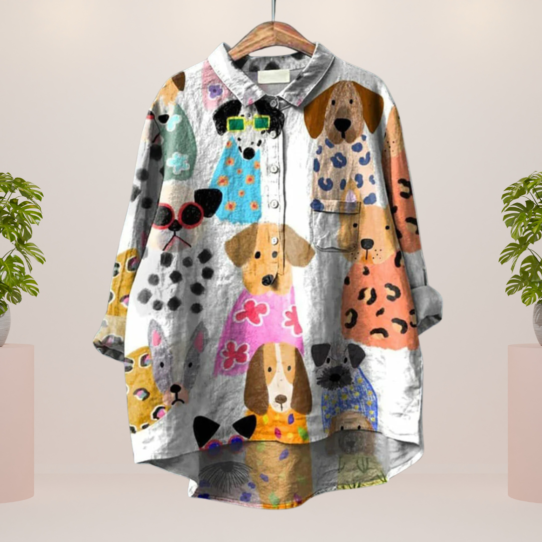 Freya | Modisches Kunstshirt mit auffälligem Druckdesign