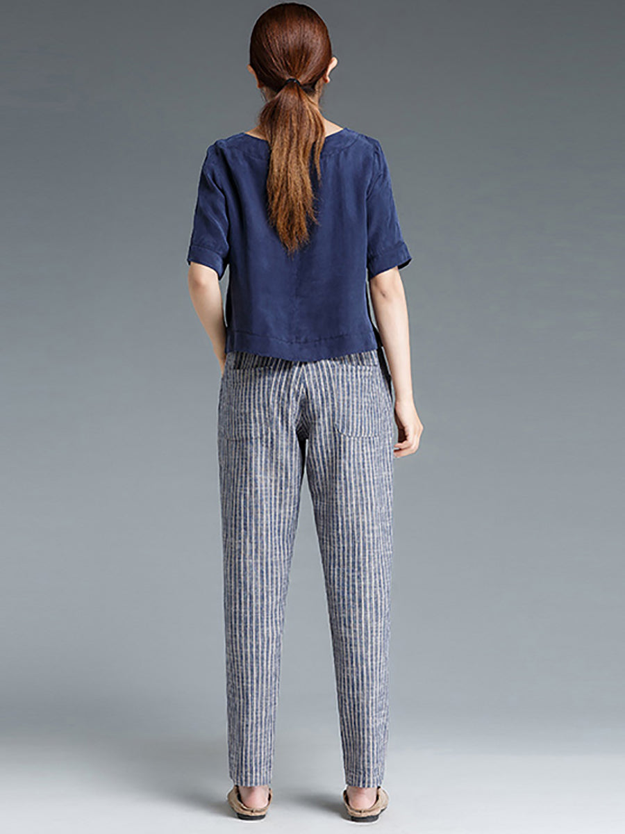 Meliora | Damenhose mit eleganten Streifenmustern