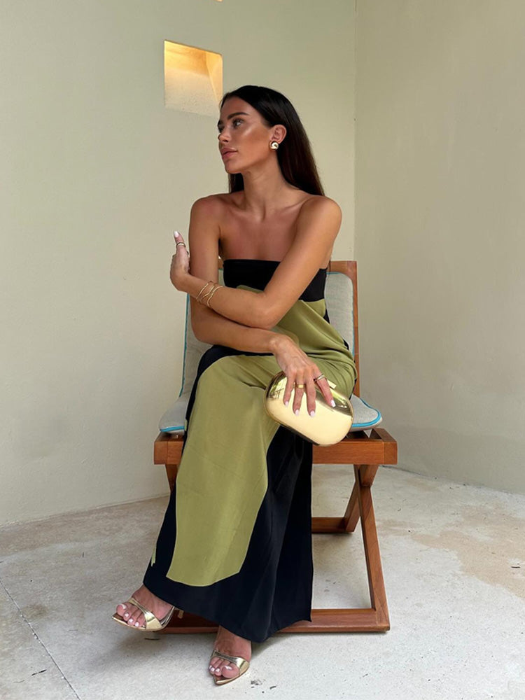 Gala | Elegantes langes Kleid mit schönem Druck