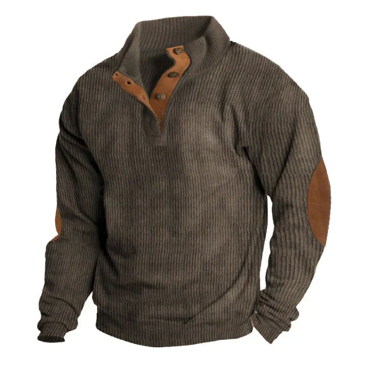 Ferdinand | Pullover mit Rippen und Knopfleiste