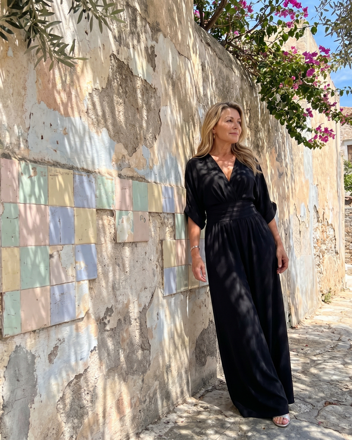 Clara | Schicker Jumpsuit Damen Drapiert Stil