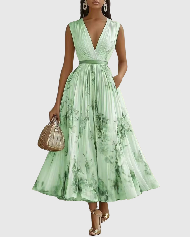 Leona | Stilvolles Maxikleid mit edlen Falten