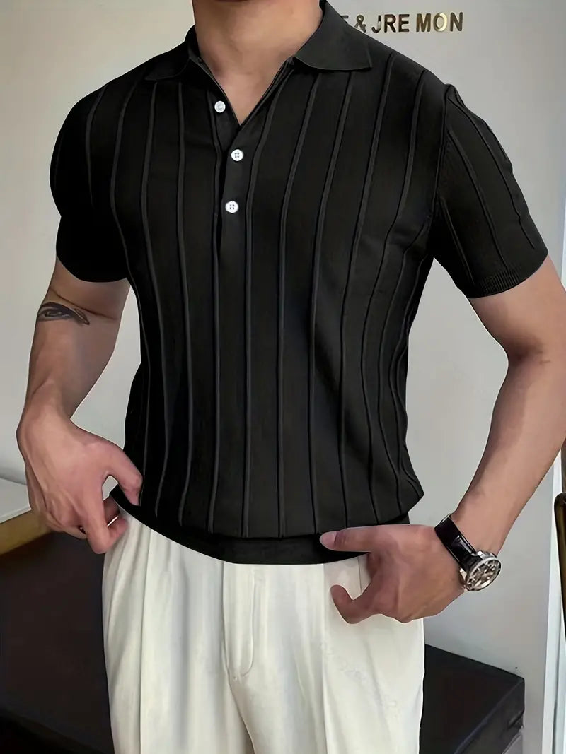 London | Vertikal gestreiftes Hemd für Herrenlook