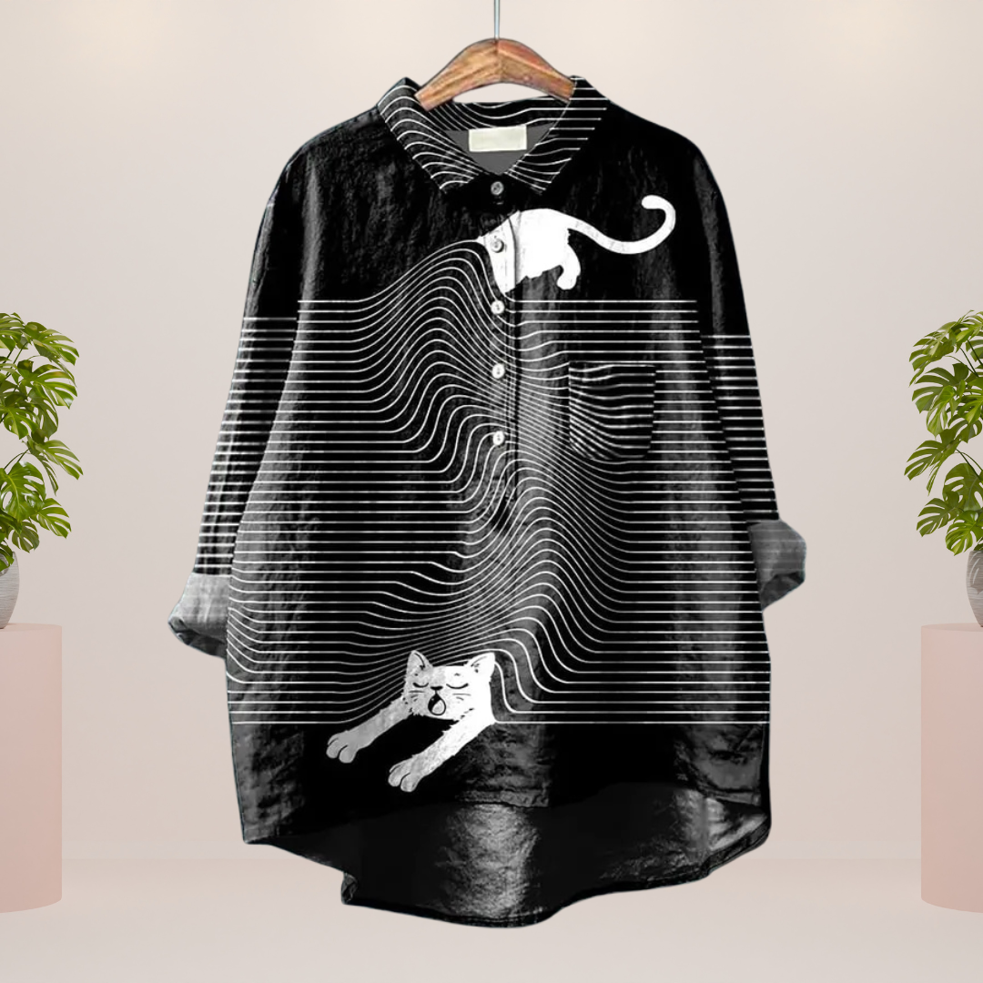 Freya | Modisches Kunstshirt mit auffälligem Druckdesign