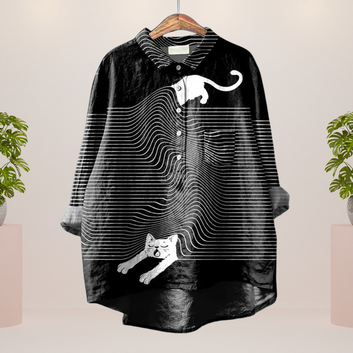 Freya | Modisches Kunstshirt mit auffälligem Druckdesign