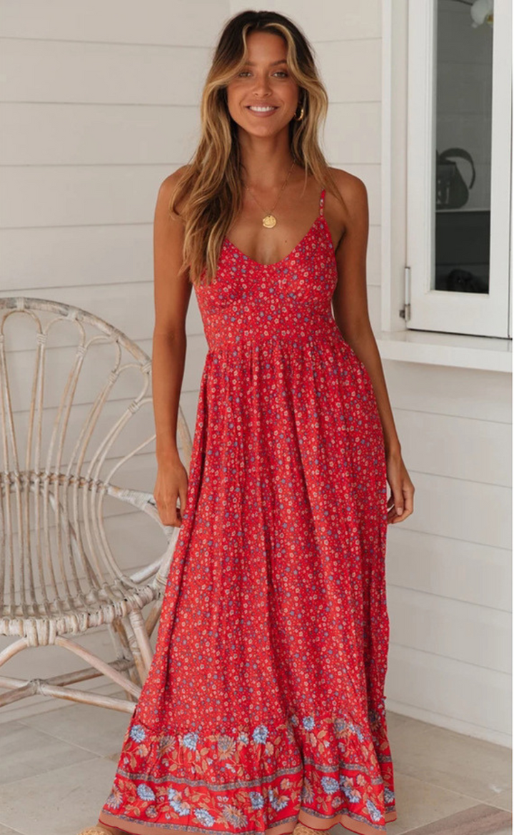 Böhmisches Kleid mit Trägern | AMY für unbeschwerte Sommertage