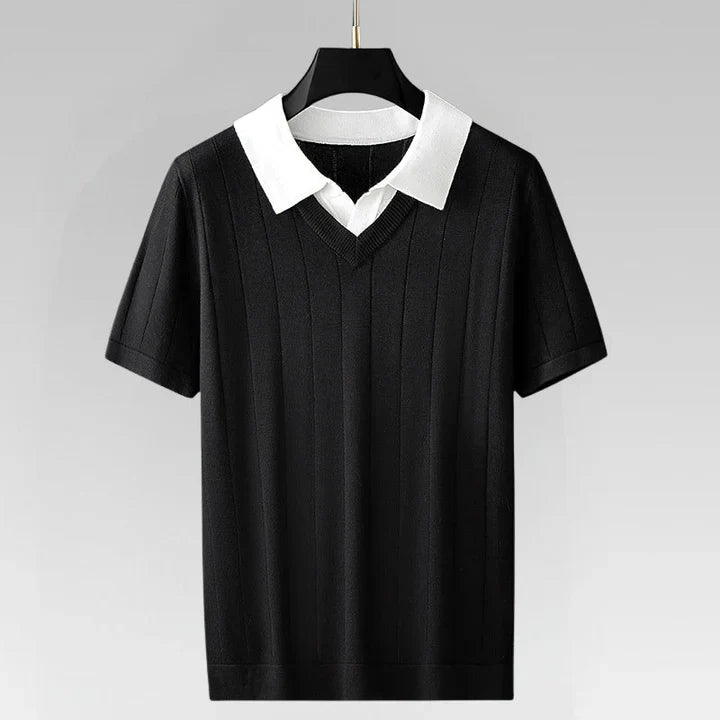 VICTOR LANCASTER | Mehrlagiges Strickpolo