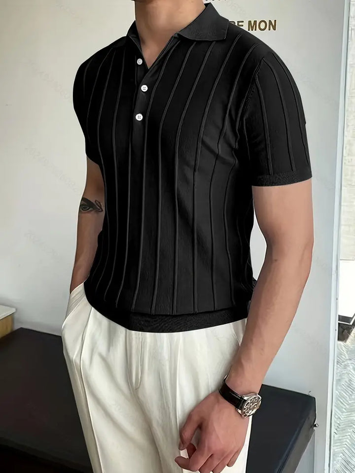 London | Vertikal gestreiftes Hemd für Herrenlook