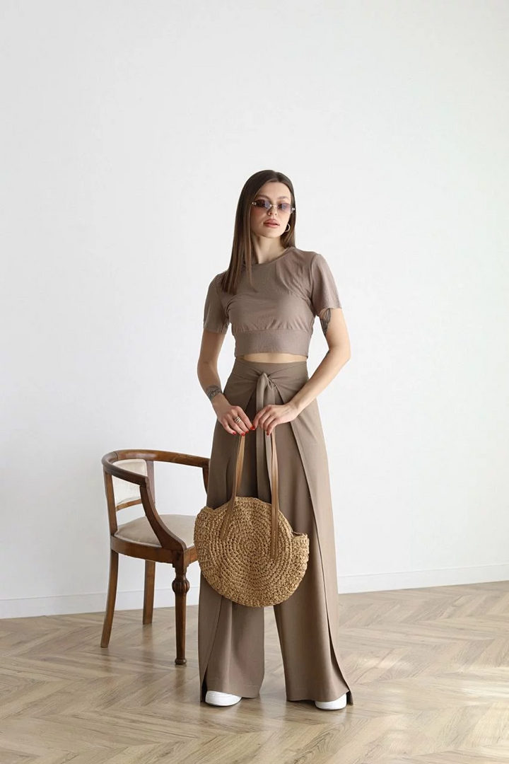 Aria | Leinenhosen mit weitem Schnitt