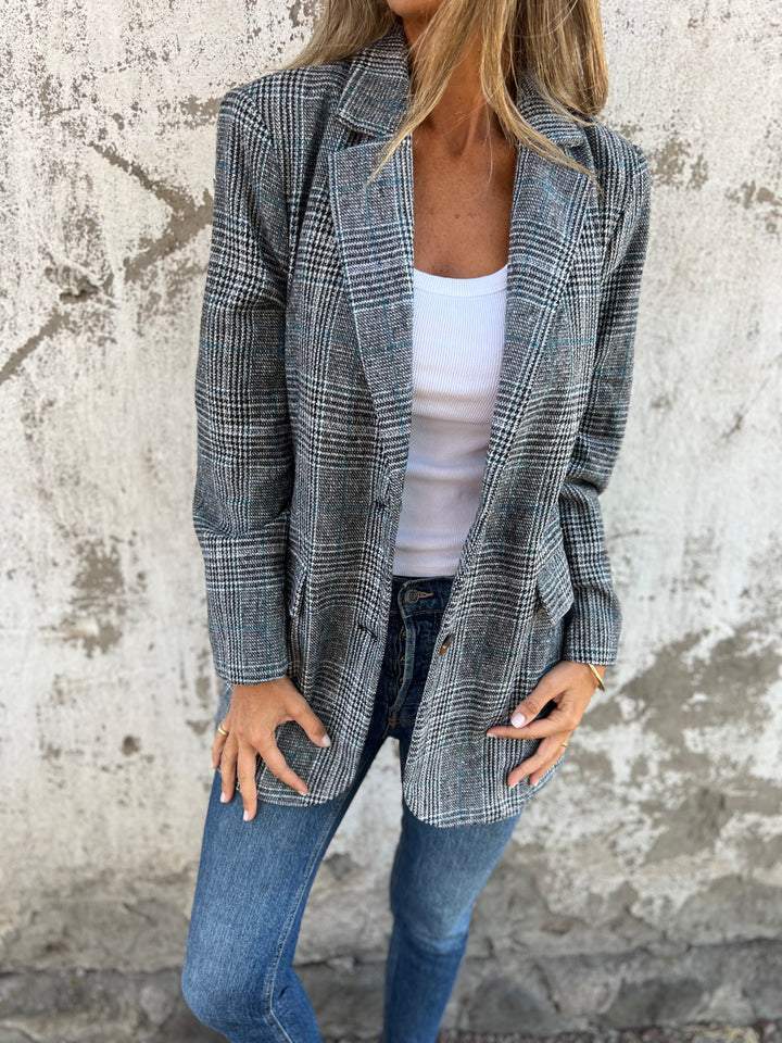 Juliette | Eleganter Damenblazer mit klassischem Hahnentrittmuster