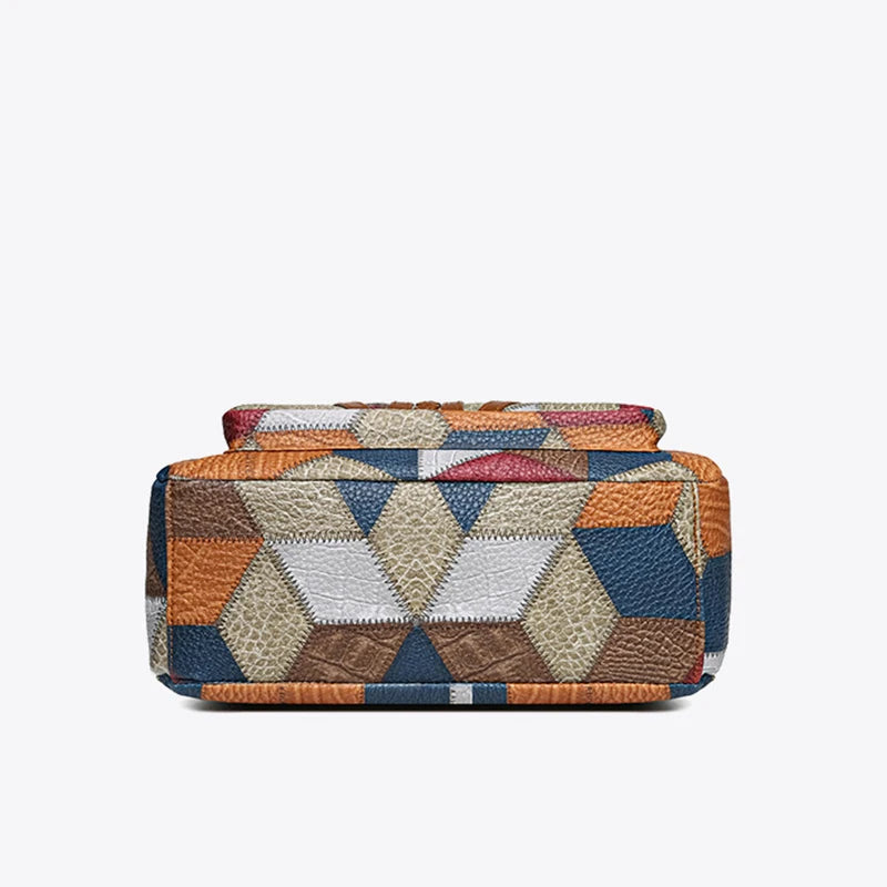 Marina | Patchwork-Tasche aus veganem Leder
