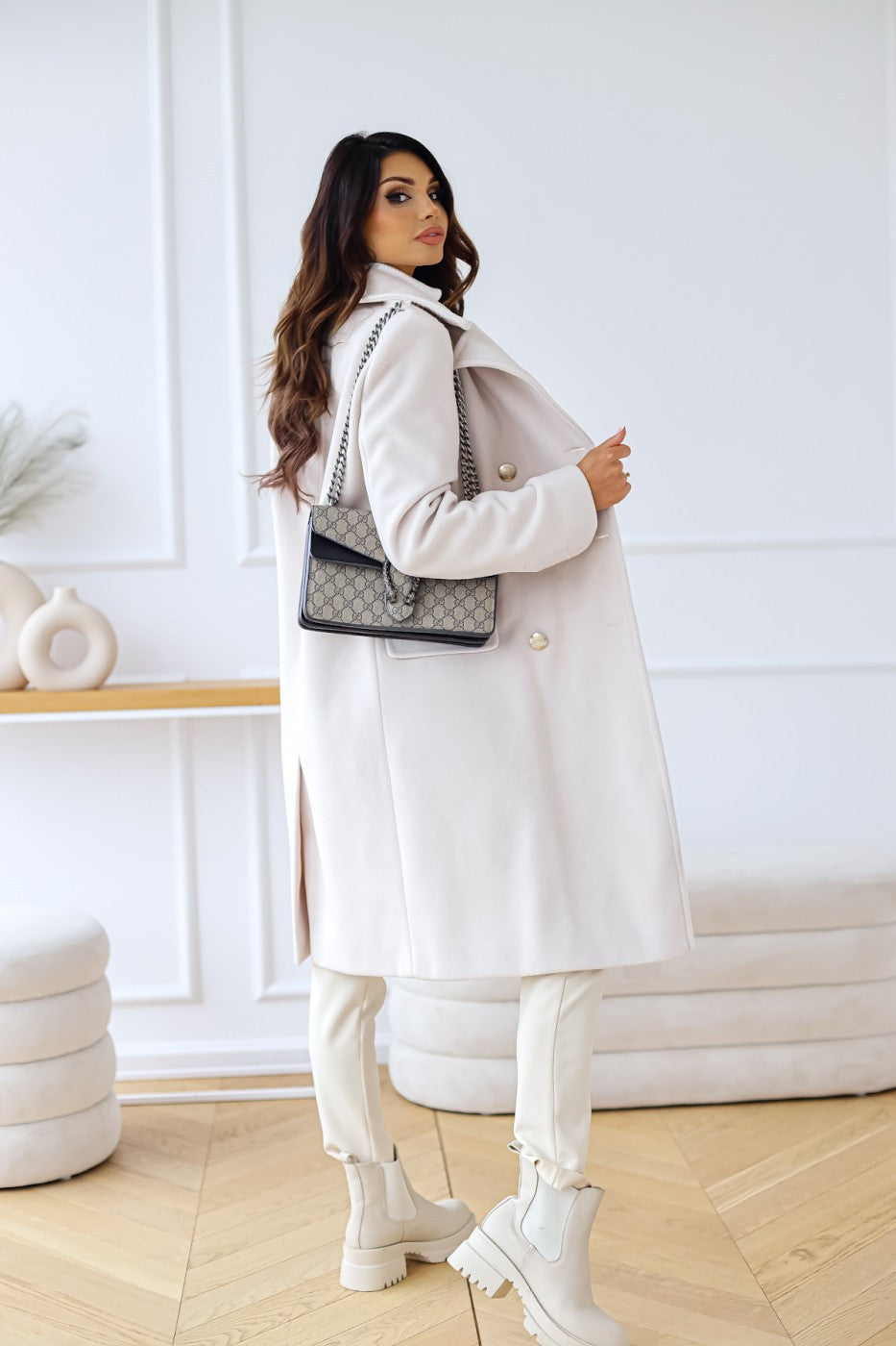 Victoria | Modischer Zweireihiger Mantel Damen