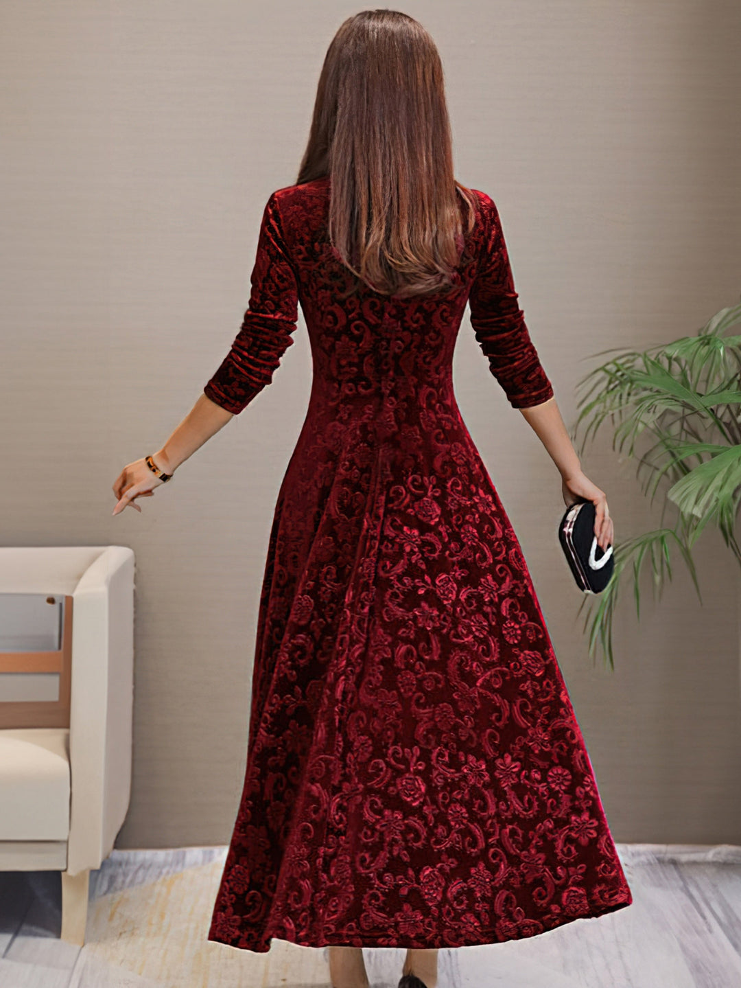 Amelia | Stilvolles Samtkleid Damen elegant chic