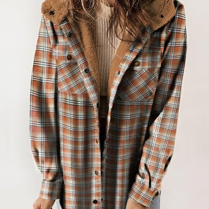 Sofia | Lässige Damenjacke mit trendigem Karo-Design