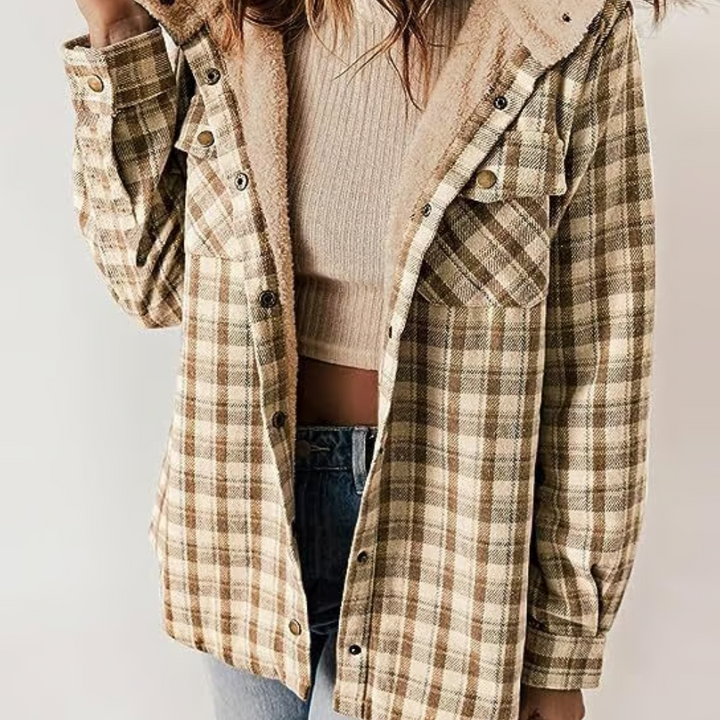 Sofia | Lässige Damenjacke mit trendigem Karo-Design