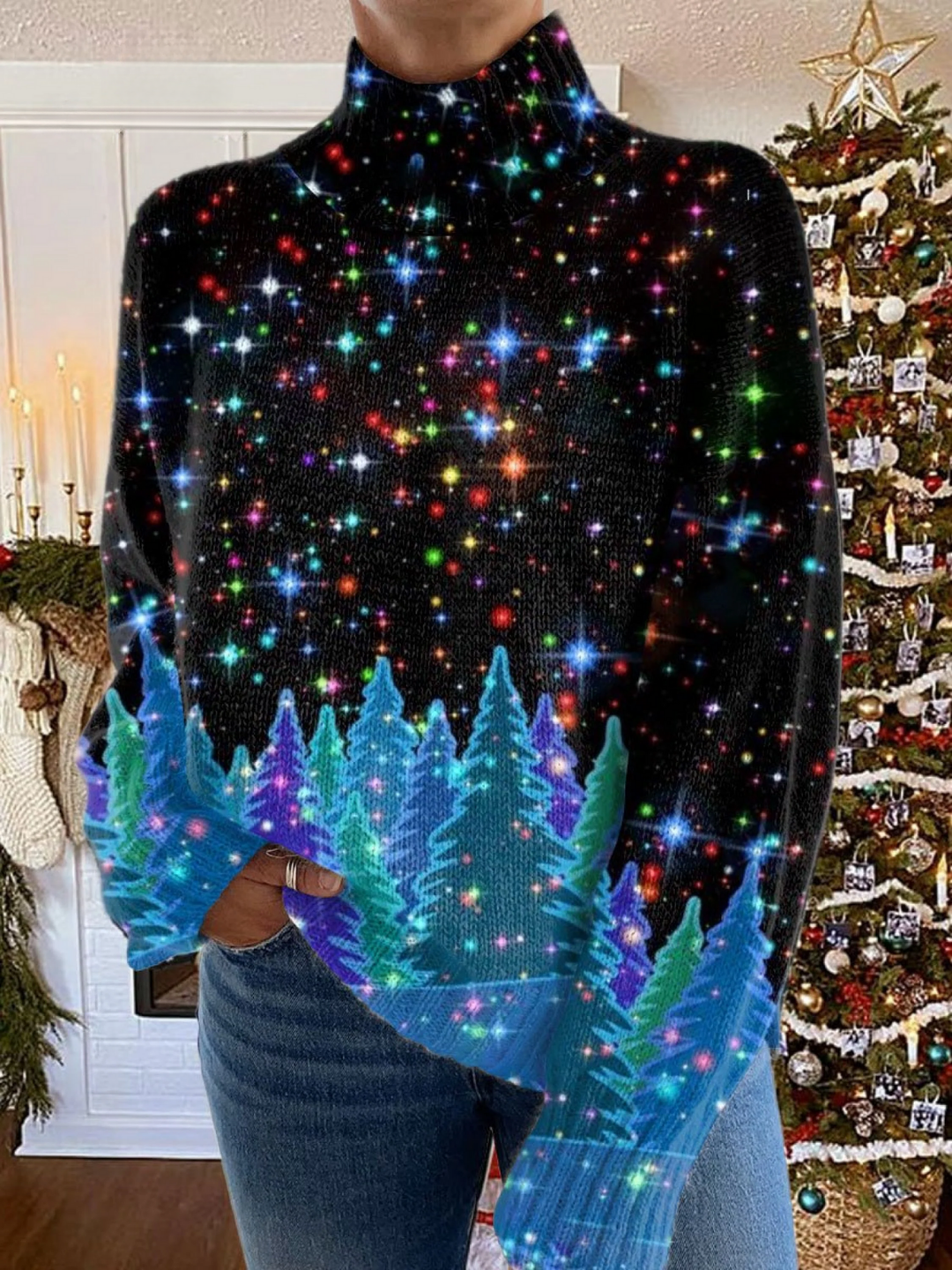 Clara | Weihnachts-Pullover Damen Mit Sternenmuster Lässig
