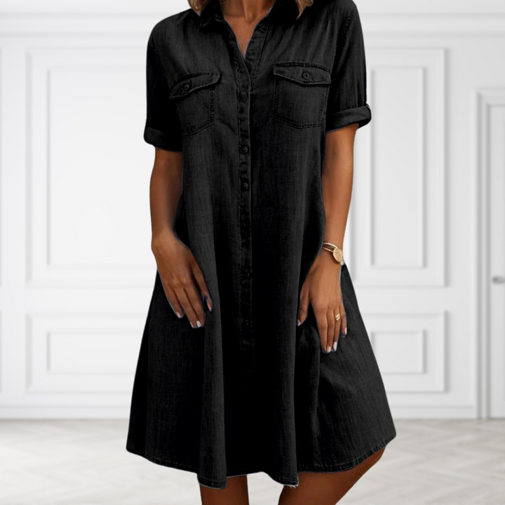 Dione | Feminines Denim-Kleid mit modernem Schnitt