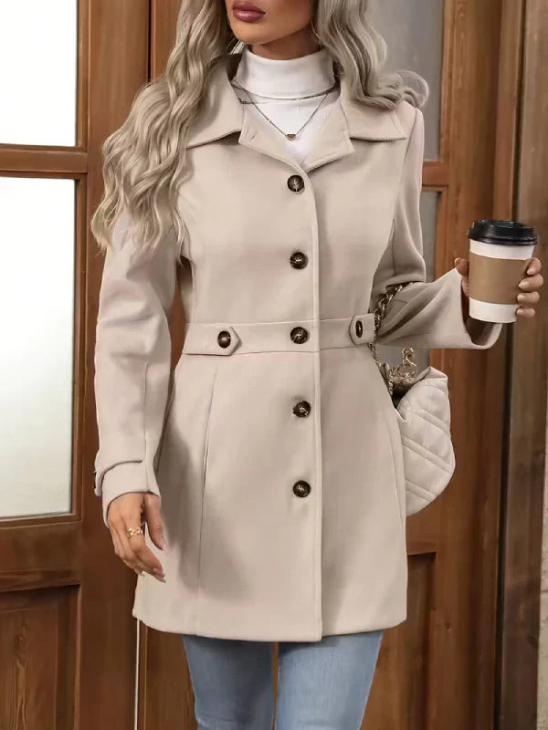 Hanna | Eleganter Tweed-Wintermantel Damen modern