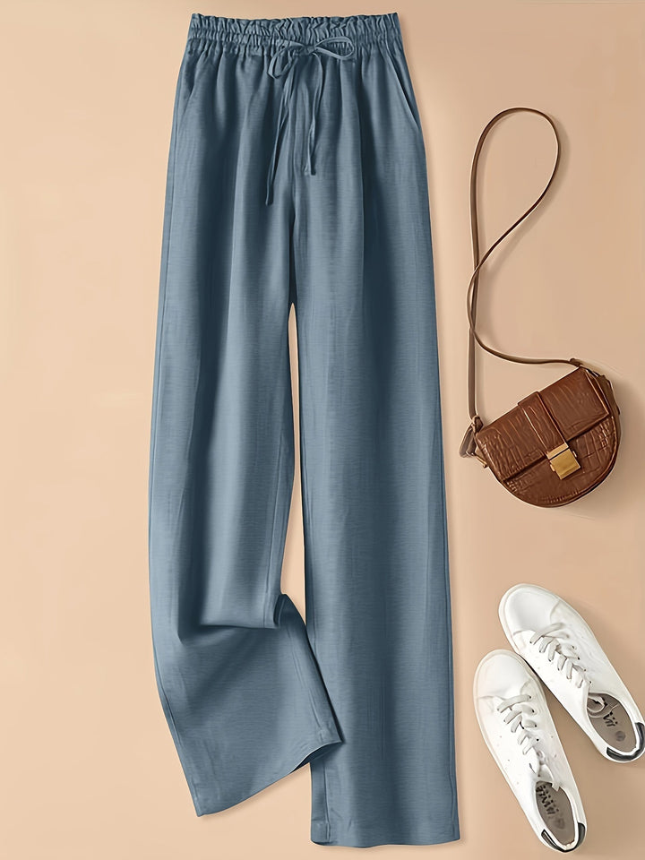 Paula | Leinenhose mit hohem Bund und Leichtigkeit