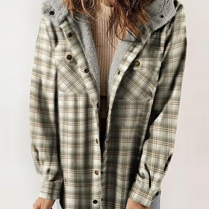 Sofia | Lässige Damenjacke mit trendigem Karo-Design