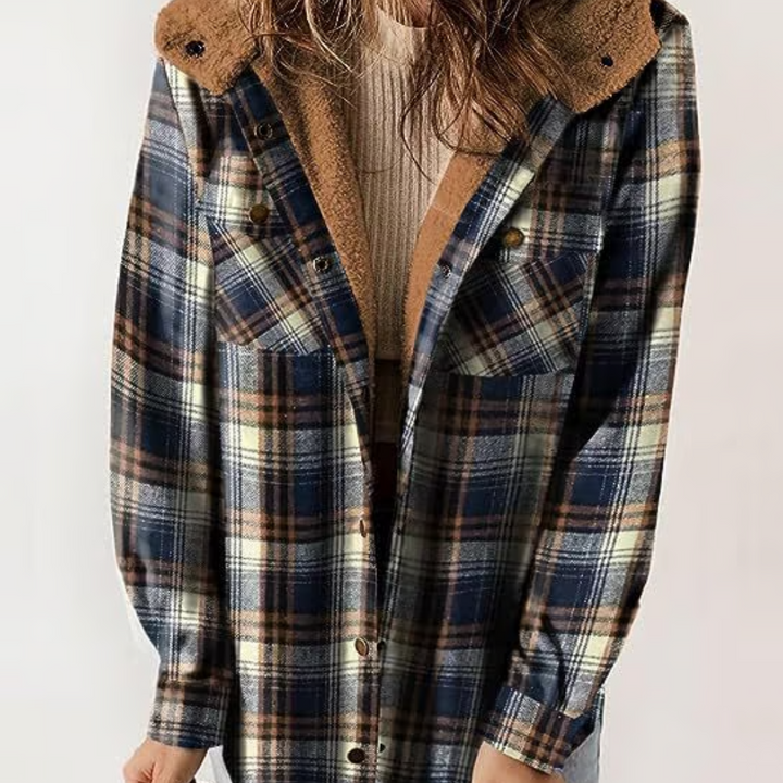 Sofia | Lässige Damenjacke mit trendigem Karo-Design