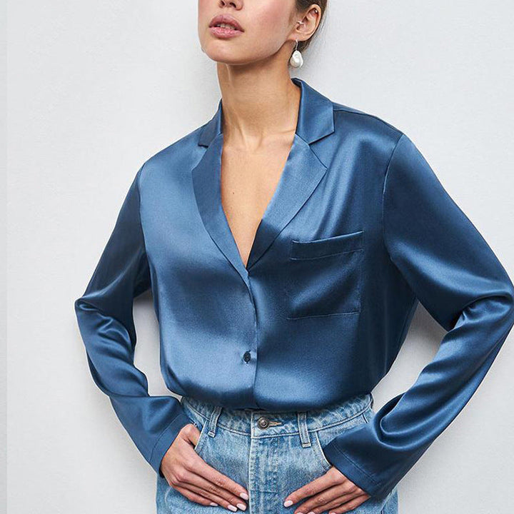 Glorika | Damenbluse mit Reverskragen in Stilvoll