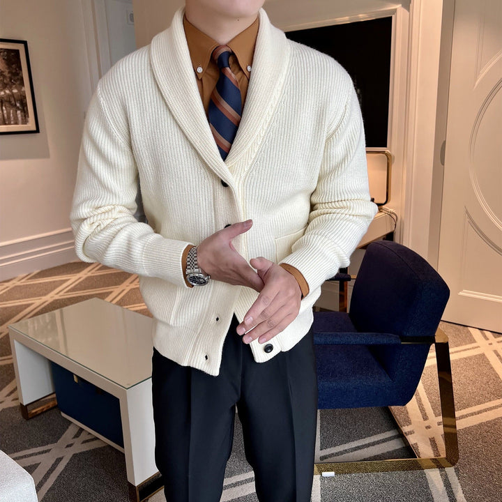 Old Money Strickjacke mit klassischem V-Ausschnitt