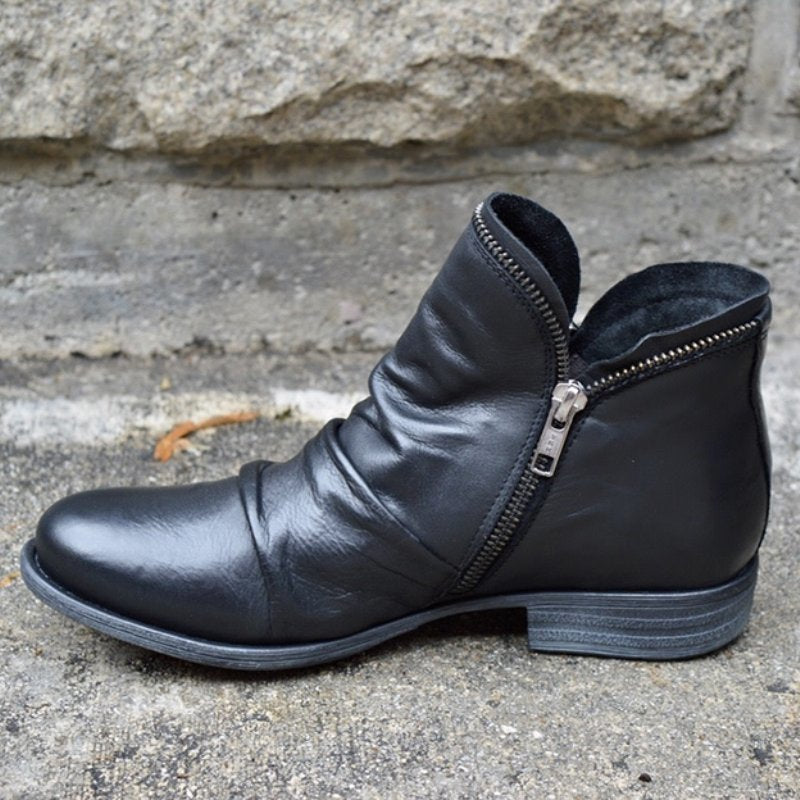 Anton | Hochwertige Lederstiefel mit Reißverschluss