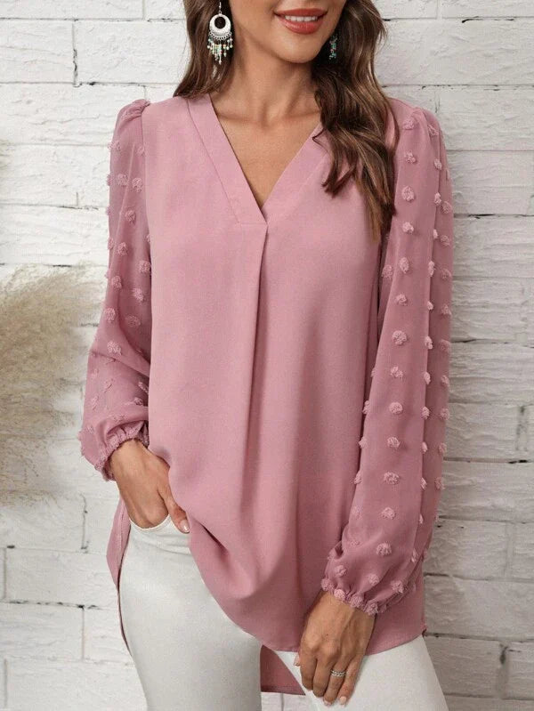 Luna Langarm | Bluse mit femininen Details für jeden Anlass
