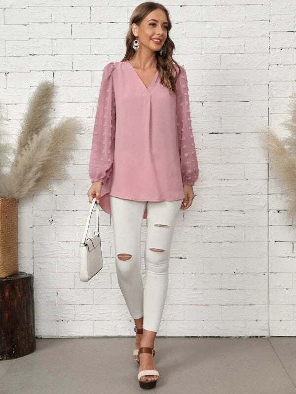 Luna Langarm | Bluse mit femininen Details für jeden Anlass