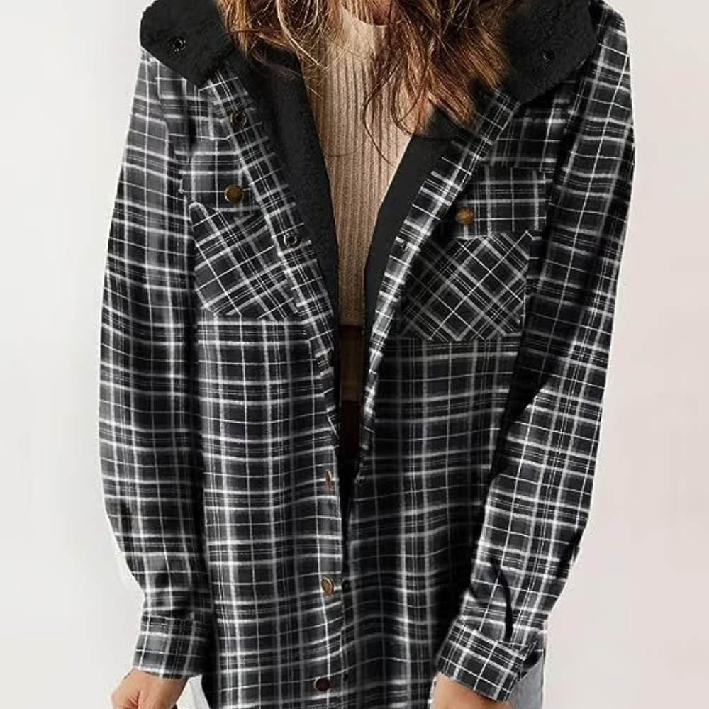 Sofia | Lässige Damenjacke mit trendigem Karo-Design