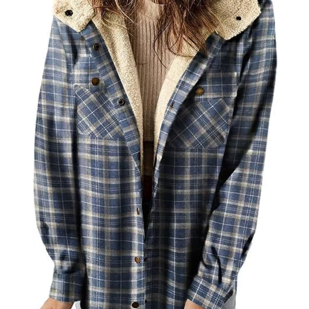 Sofia | Lässige Damenjacke mit trendigem Karo-Design