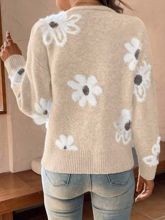 Julia | Florale Strickjacke für feminine Looks