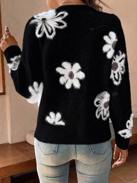 Julia | Florale Strickjacke für feminine Looks