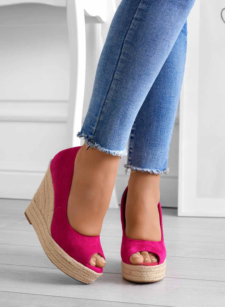 CLARA | Wildleder Espadrilles mit Keilabsatz