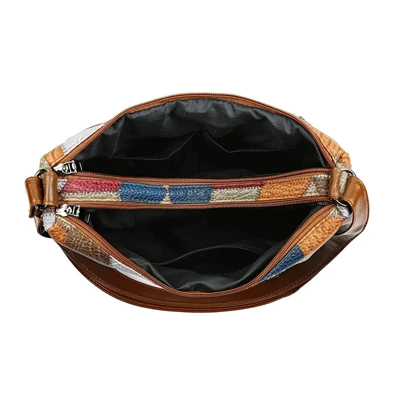 Marina | Patchwork-Tasche aus veganem Leder
