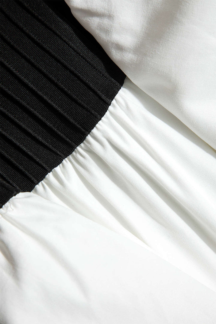 Minikleid mit geripptem Kontrastsäume-Design