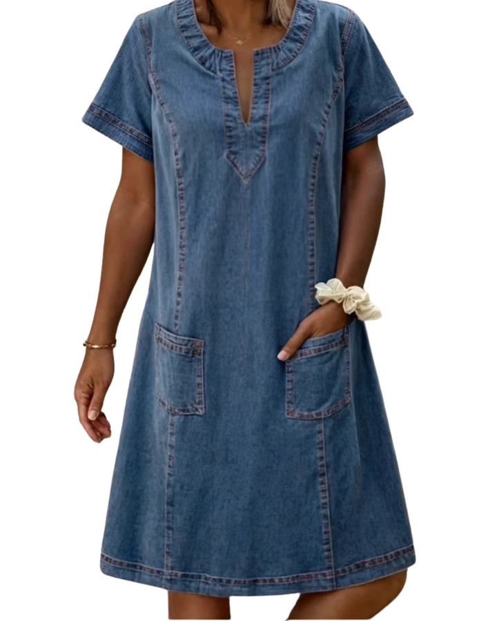Livia | Weiches Denimkleid mit elegantem Look