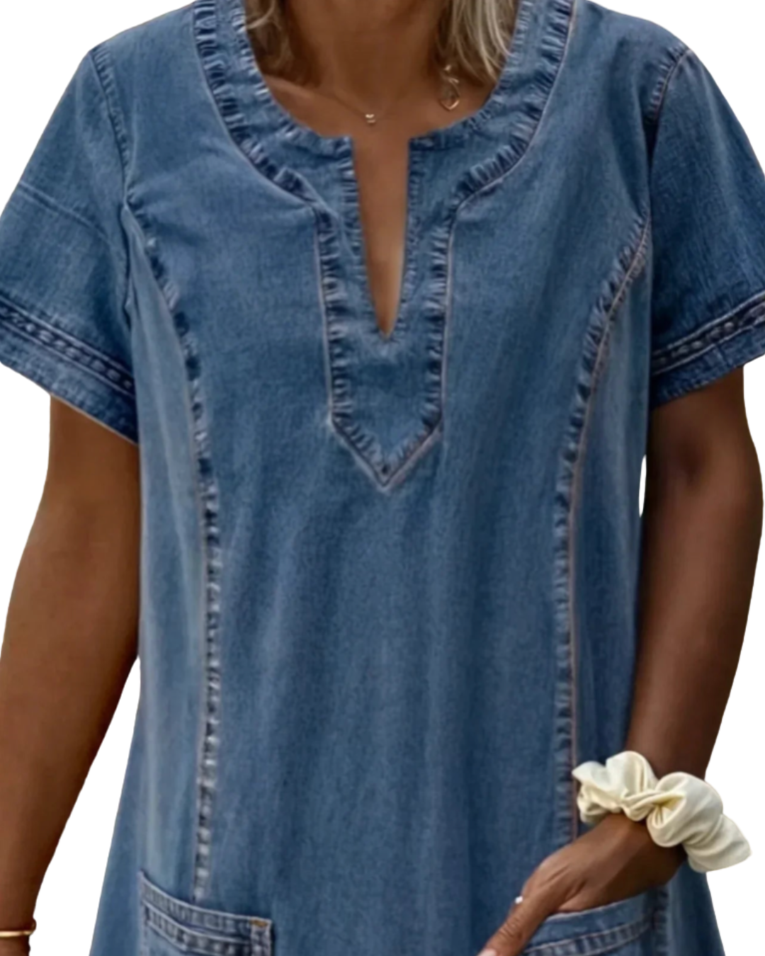 Livia | Weiches Denimkleid mit elegantem Look
