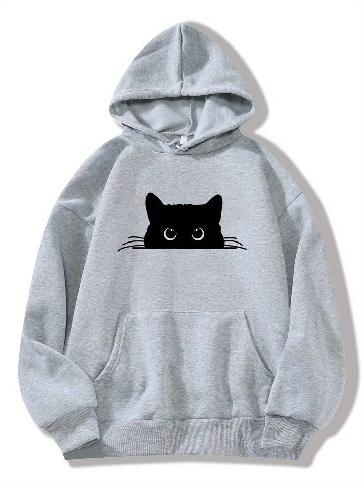 Lina | Damen Hoodie mit Katzenprint & gemütlicher Kapuze