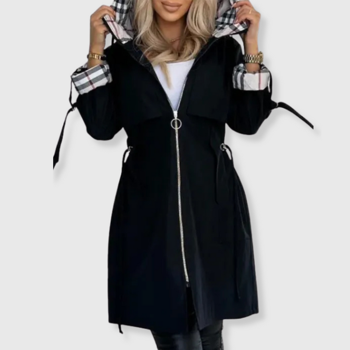 Elena | Wasser- und winddichter Zip-Mantel für Damen