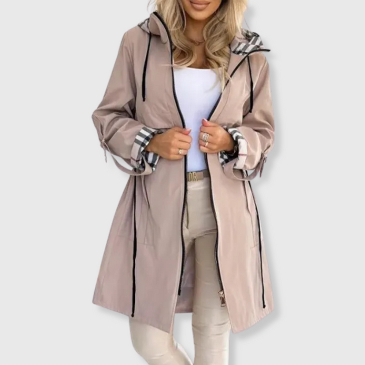 Elena | Wasser- und winddichter Zip-Mantel für Damen