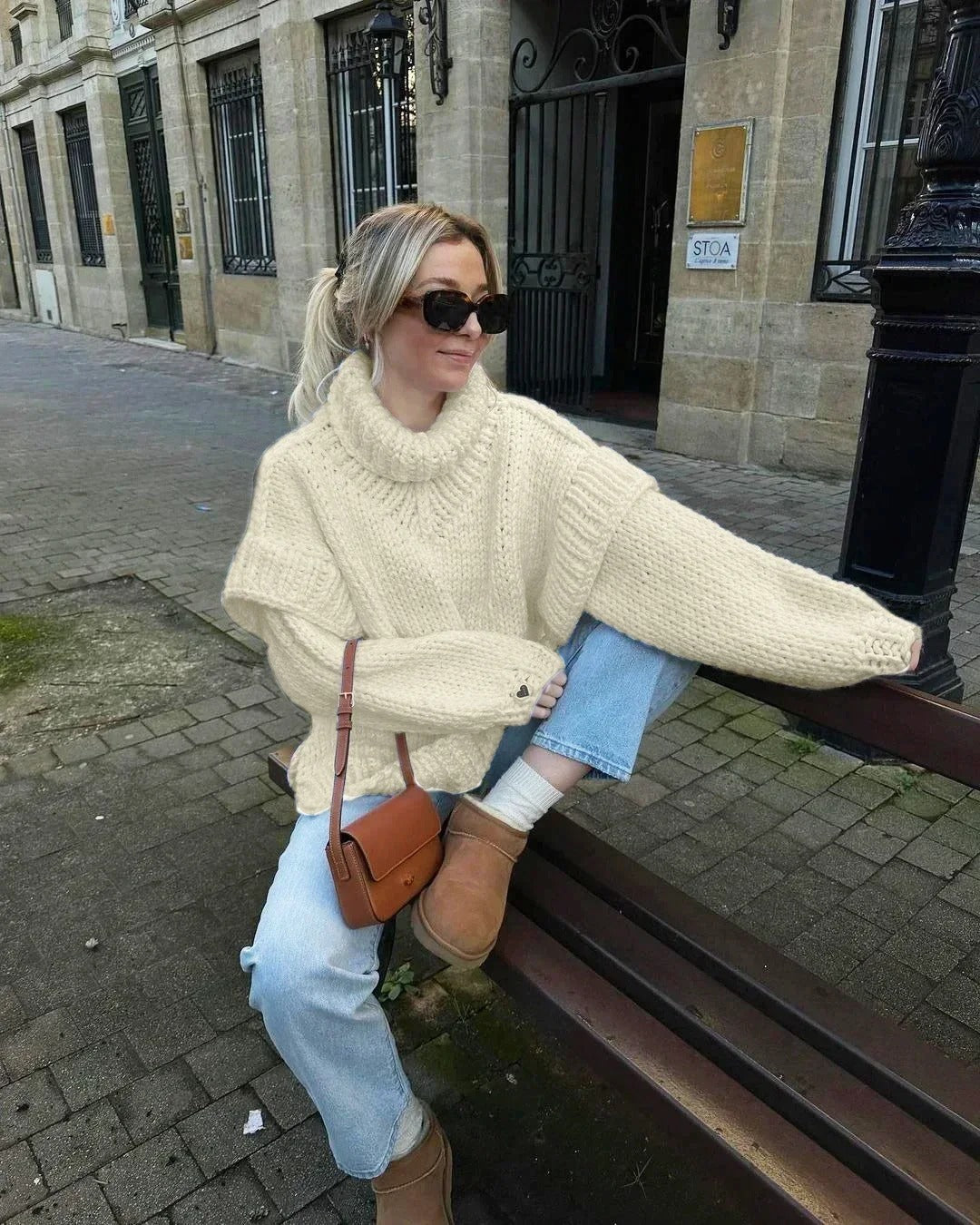 Stella | Strickpullover mit halblangem Kragen
