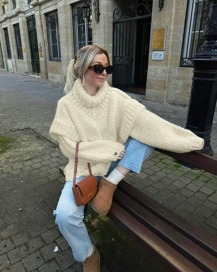 Stella | Strickpullover mit halblangem Kragen
