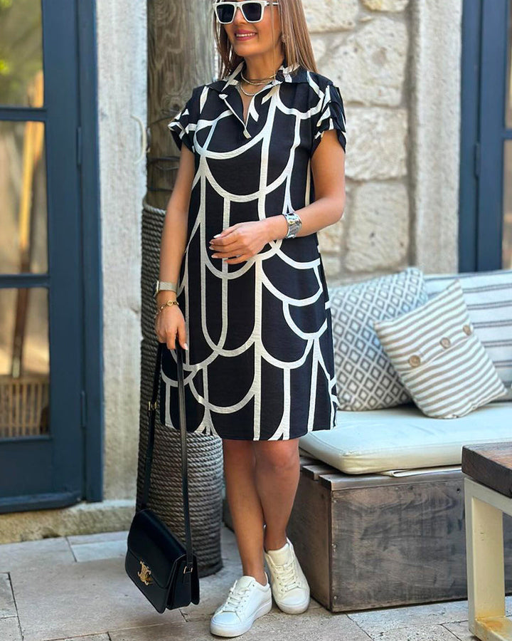 Aleydis | Midikleid mit Klappärmeln aus Leinen