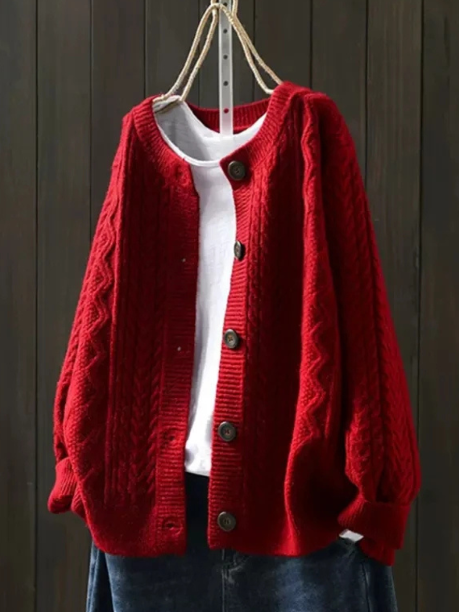 Isabel | Schicker Strickcardigan mit feinem Muster