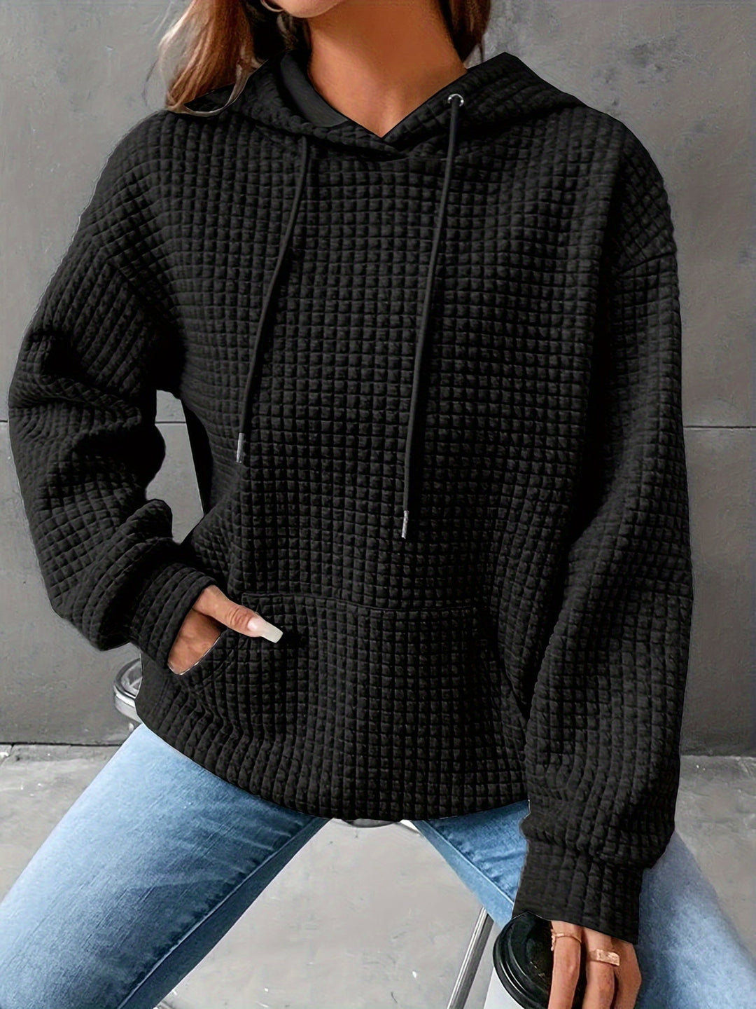 Clara | Waffelstrick Kapuzenpullover