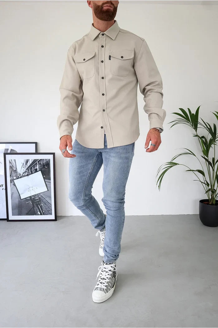 Hemdjacke mit Knopfleiste – Lässig & Chic