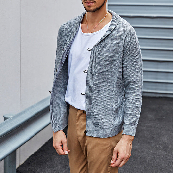 Marlon | Strickjacke mit Knöpfen und Schlaufendetail